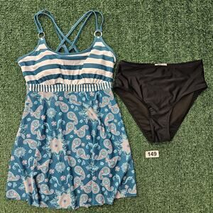 AI'MAGE Tankini Swimsuits for Women Tummy Control 2 Piece Bathing Suit sz medium